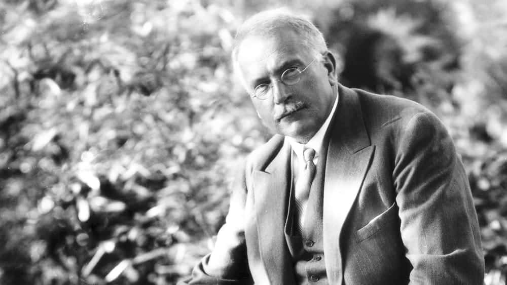 Black and white photograph of Carl Gustav Jung, Psychiatrist
