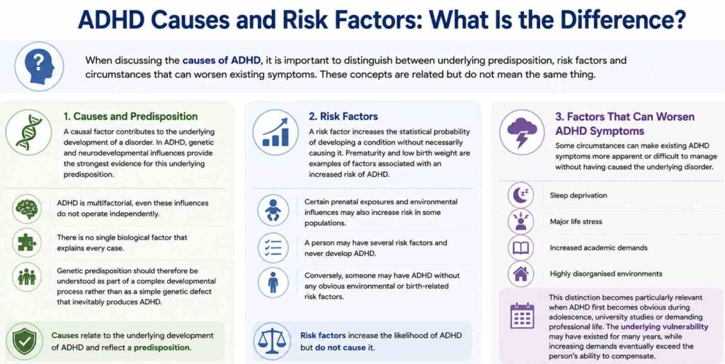 ADHD Causes and Risk Factors: What Is the Difference?