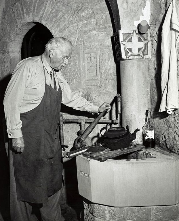 C.G. Jung. The Shadow Archetype. Jung in his retreat at Bolingen