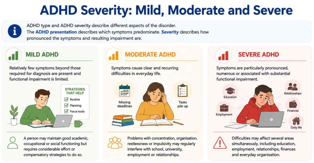 ADHD Severity: Mild, Moderate and Severe