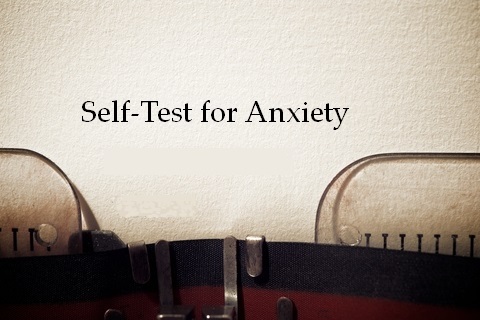 The picture shows the head of an old typing machine with the words "Self-Test for Anxiety in Dubai."