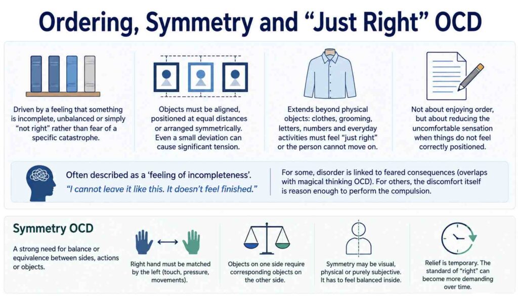 Ordering, Symmetry and “Just Right” OCD