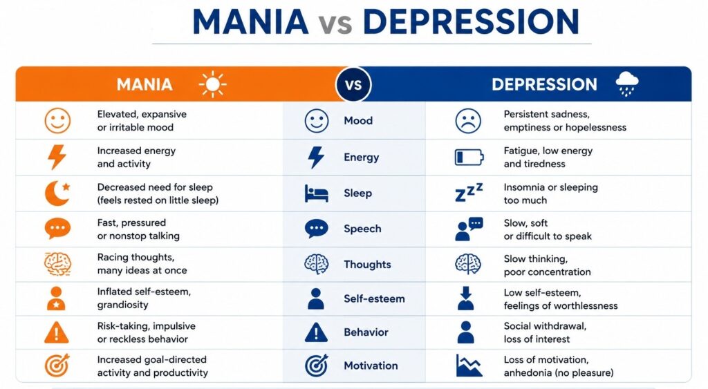 Graphic: mania vs depression