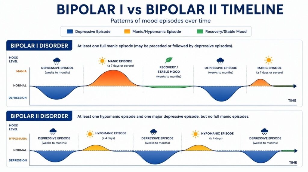graphic: distinguishing between bipolar 1 and 2